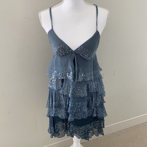 BEBE Sequin Tiered Dress